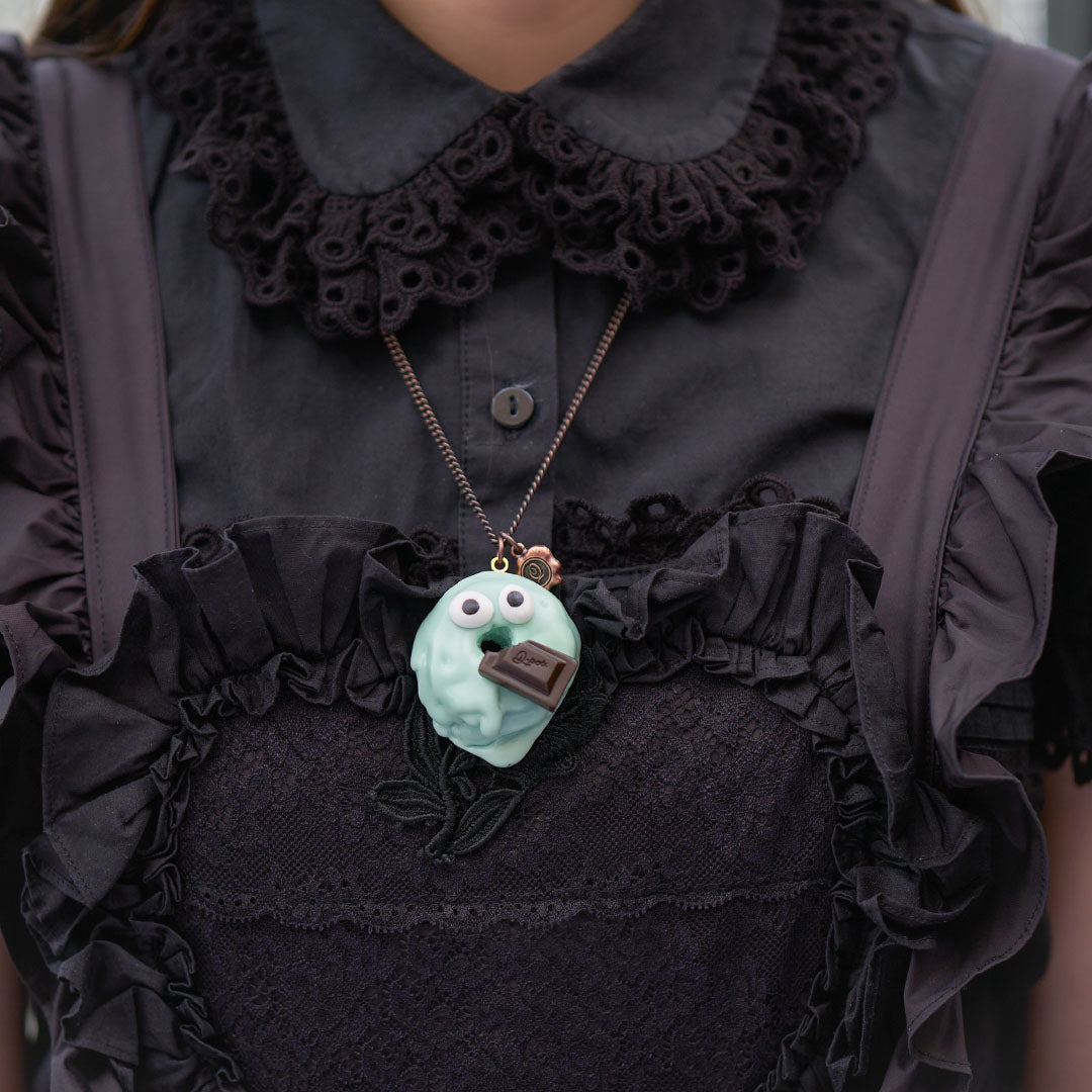 Mint Chocolate Melty Monster Doughnut Necklace【Japan Jewelry】