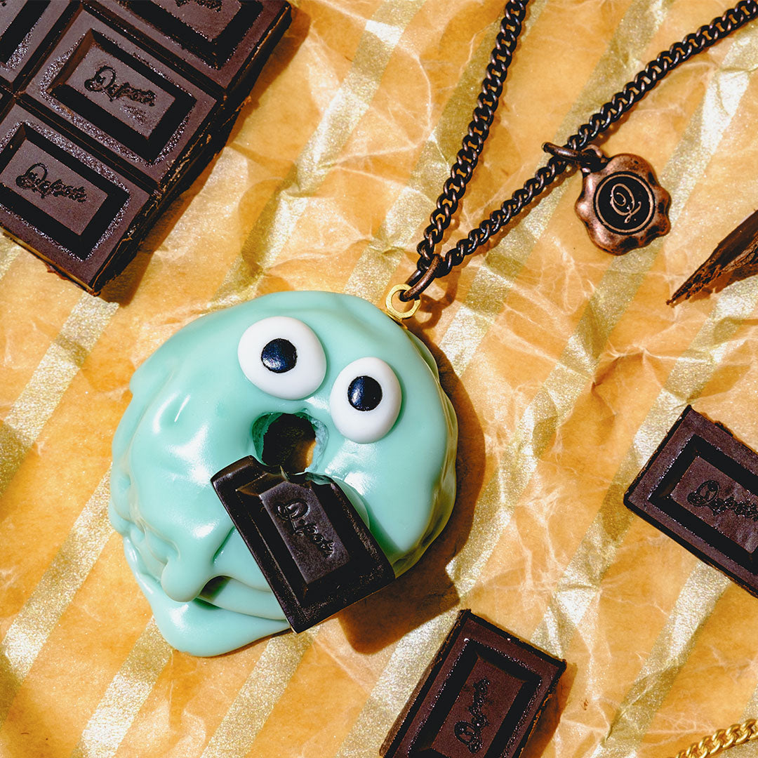 Mint Chocolate Melty Monster Doughnut Necklace【Japan Jewelry】