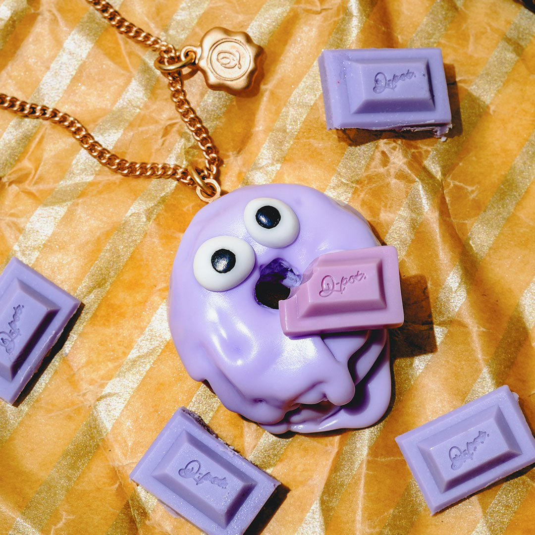 Blueberry Melty Monster Doughnut Necklace【Japan Jewelry】