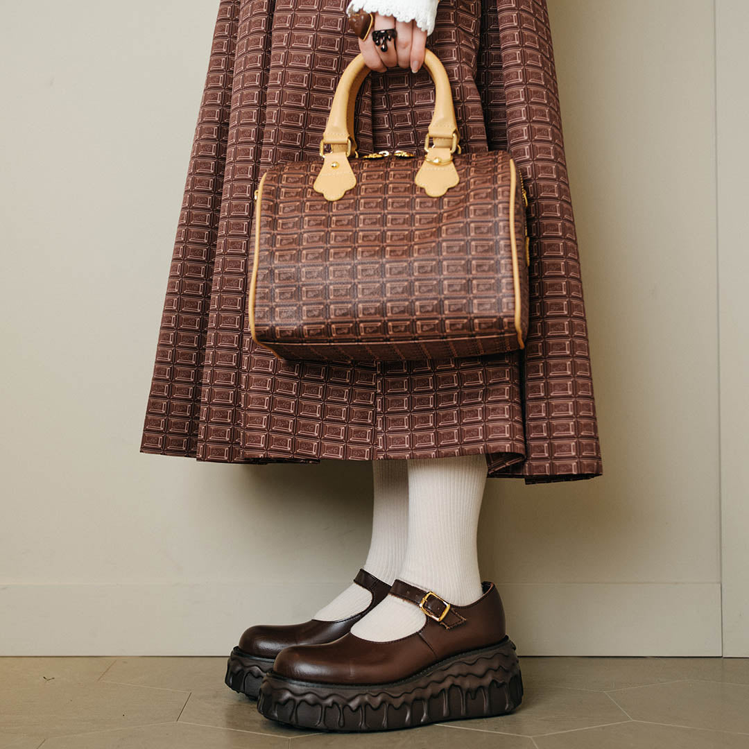 Bitter Chocolate Mini Boston Bag【Japan Jewelry】 – Japan Jewelry