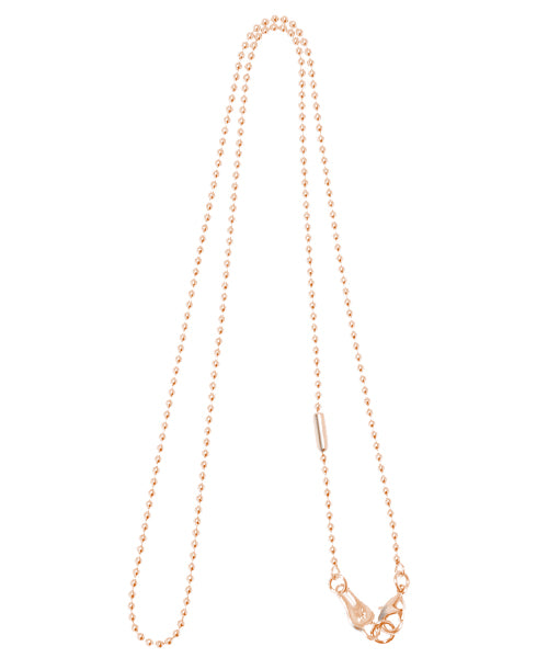 Nickel Free Tooth Ball Chain Necklace (Pink Gold)【Japan Jewelry】