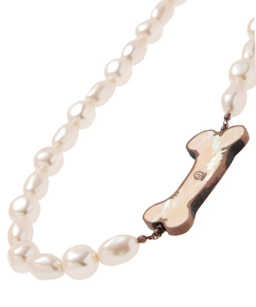 Bone Classic Pearl Necklace【Japan Jewelry】