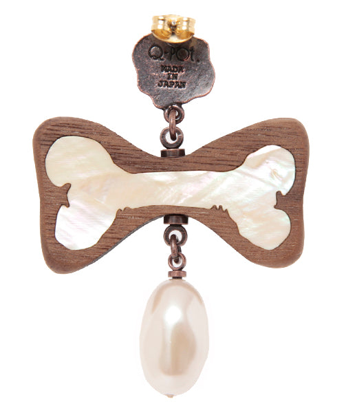 Rebone Bone Pierced Earring (1 Piece)【Japan Jewelry】