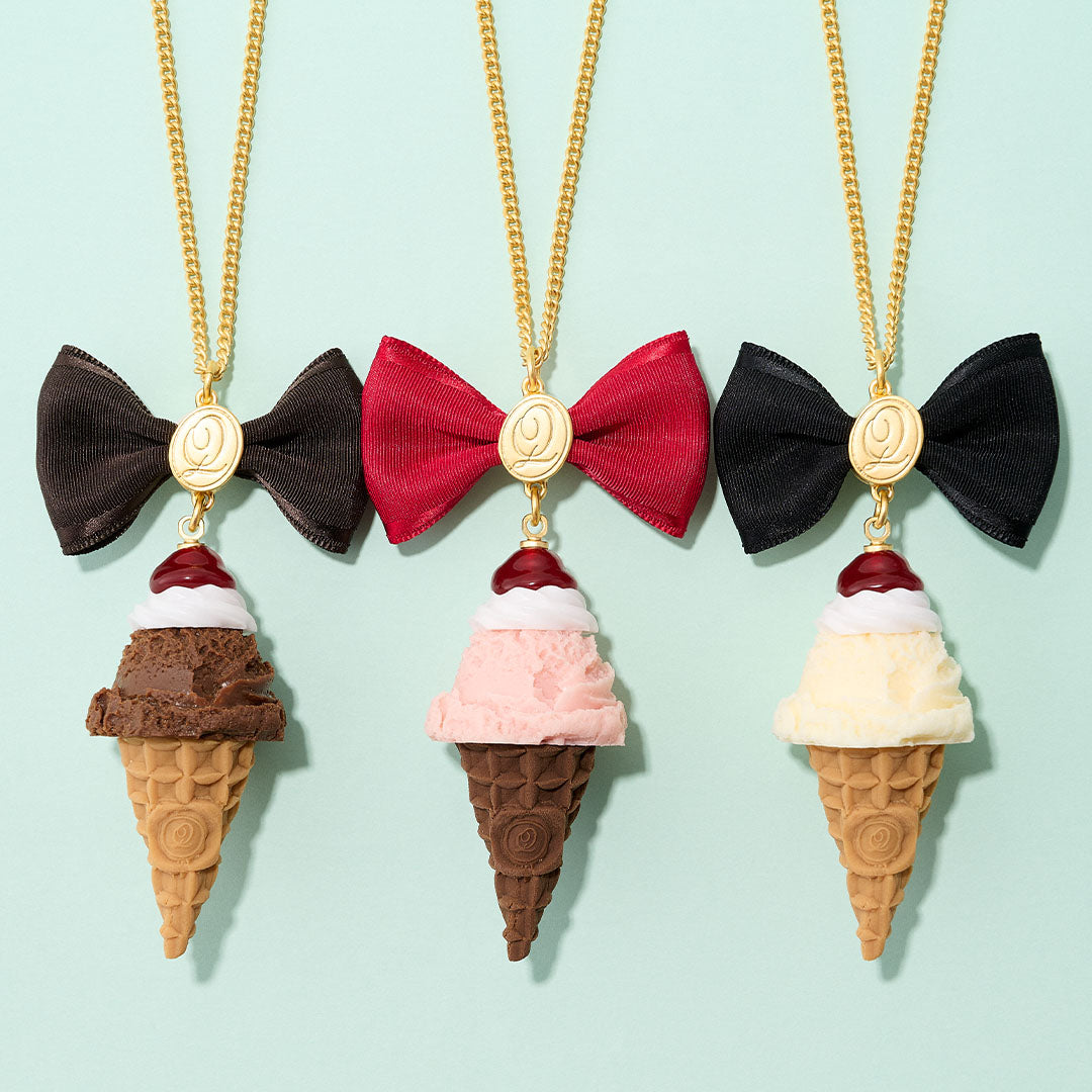 Cherry Whipped Cream Chocolate Ice Cream Necklace【Japan Jewelry】