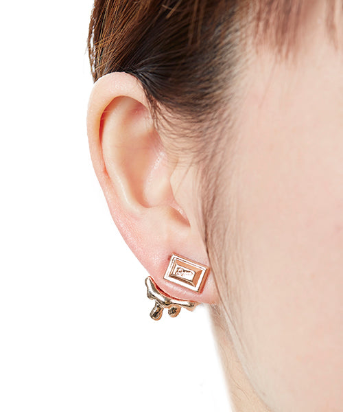 Chocolate Pierced Earring (Pink Gold / 1 Piece)【Japan Jewelry】