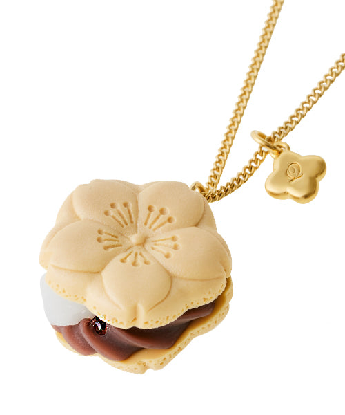SAKURA Monaka Necklace (Beige)【Japan Jewelry】 – Japan Jewelry Brand Q ...