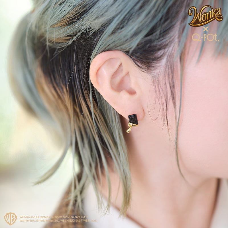 【Wonka × Q-pot. collaboration】Melty Chocolate Pierced Earring (1 Piece)【Japan Jewelry】