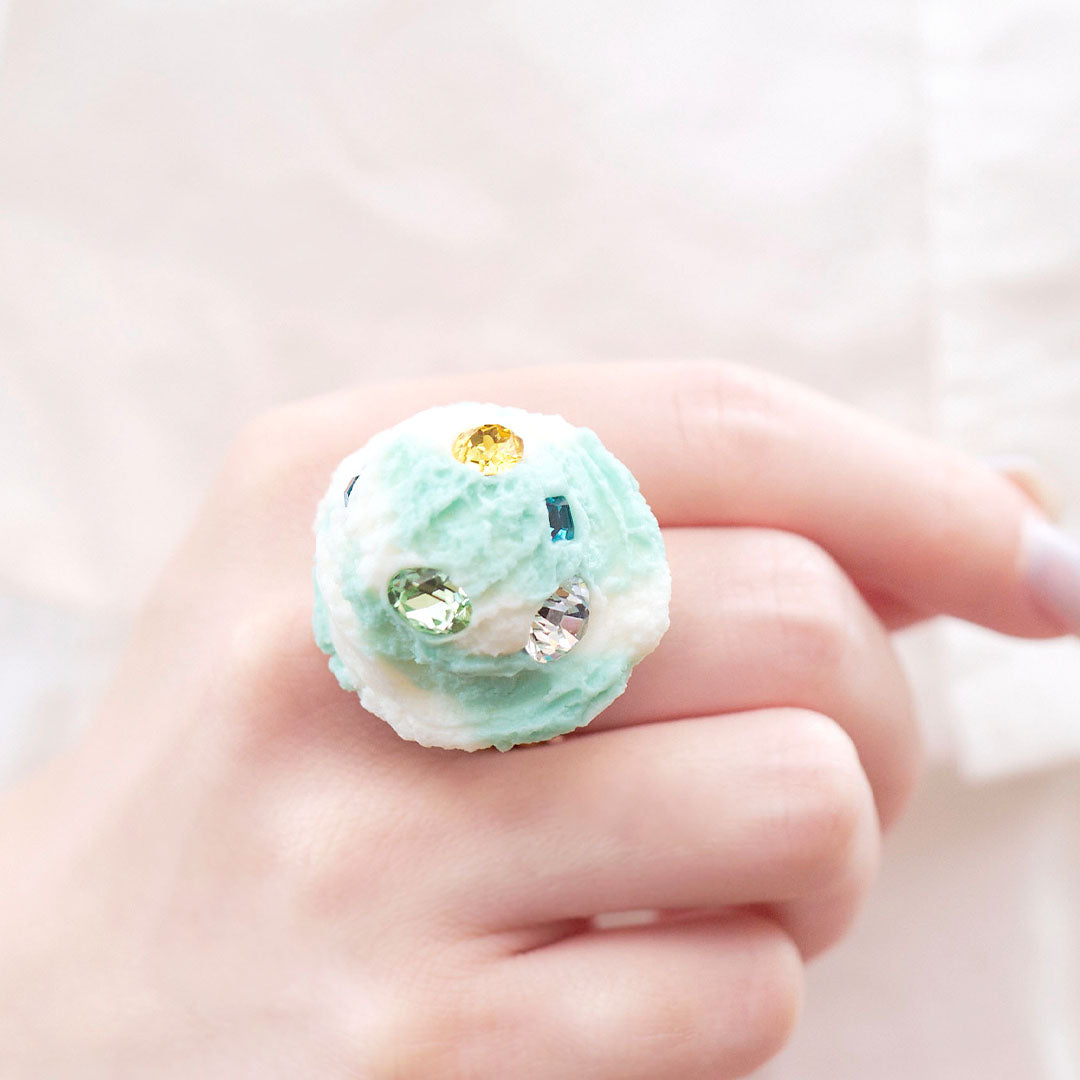 KIRA KIRA Mint & Vanilla Ice Cream Ring【Japan Jewelry】
