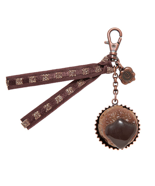 Chocolate Scone With Chocolate Syrup Bag Charm【Japan Jewelry】