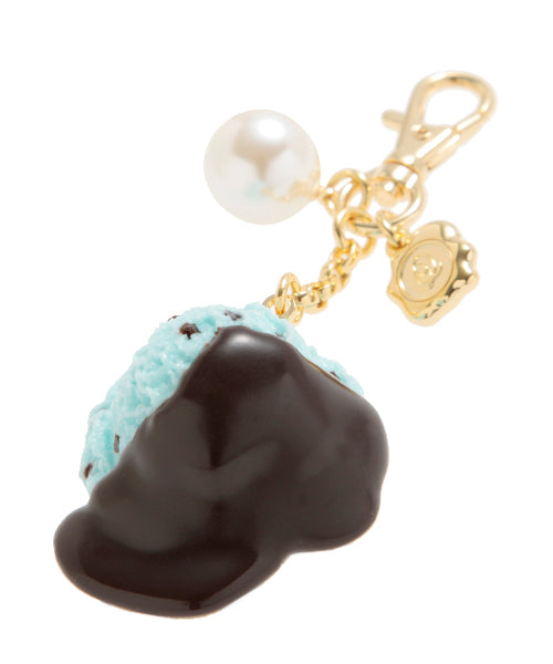 Mint Chocolate Ice Cream with Chocolate Sauce Bag Charm【Japan Jewelry】