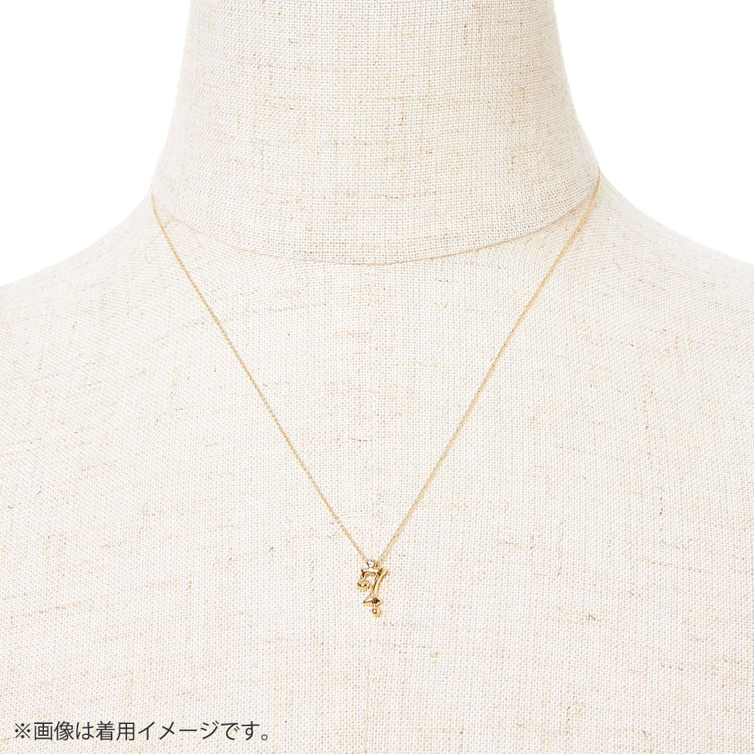 【10K Pink Gold】Melty Number 7 Necklace【Japan Jewelry】