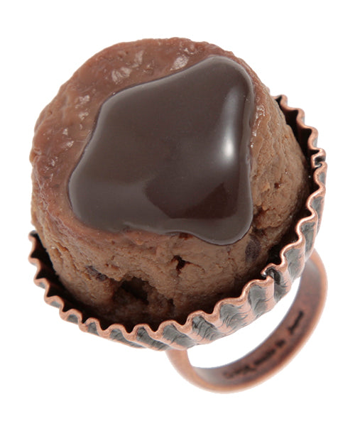 Chocolate Scone With Chocolate Syrup Ring【Japan Jewelry】