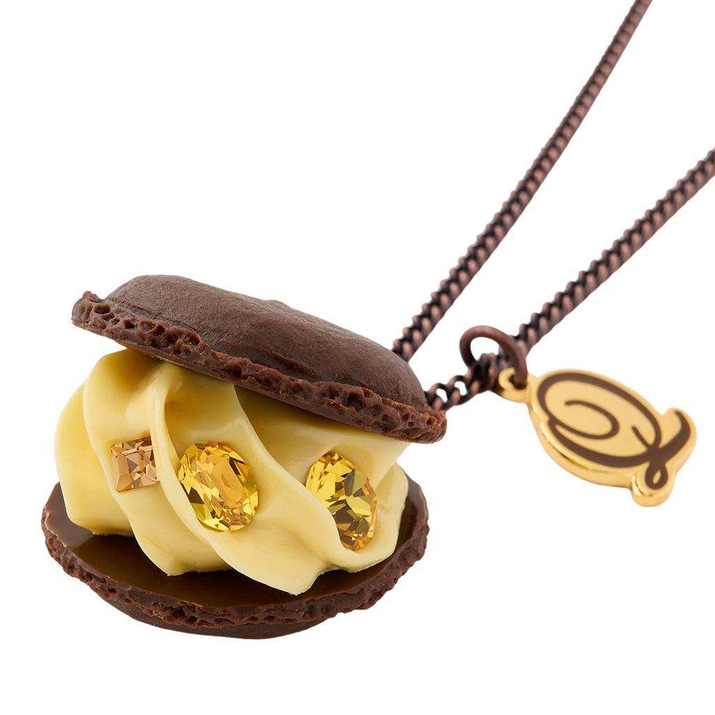 【Online Exclusive】Brownie Custard Macaron Necklace【Japan Jewelry】
