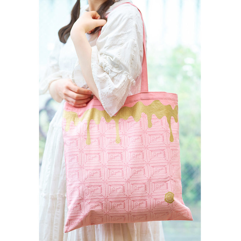 Strawberry Chocolate Washer Fabric Tote Bag【Japan Jewelry】