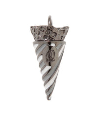 Waffle Roll Cone Charm (Black)【Japan Jewelry】