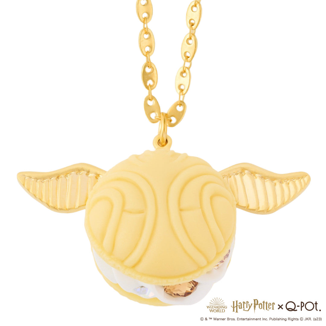 Q-Pot. ハリーポッター ゴールデンスニッチ チャーム Harry Potter Collaboration】Golden Snitch Macaron Necklace【Japan