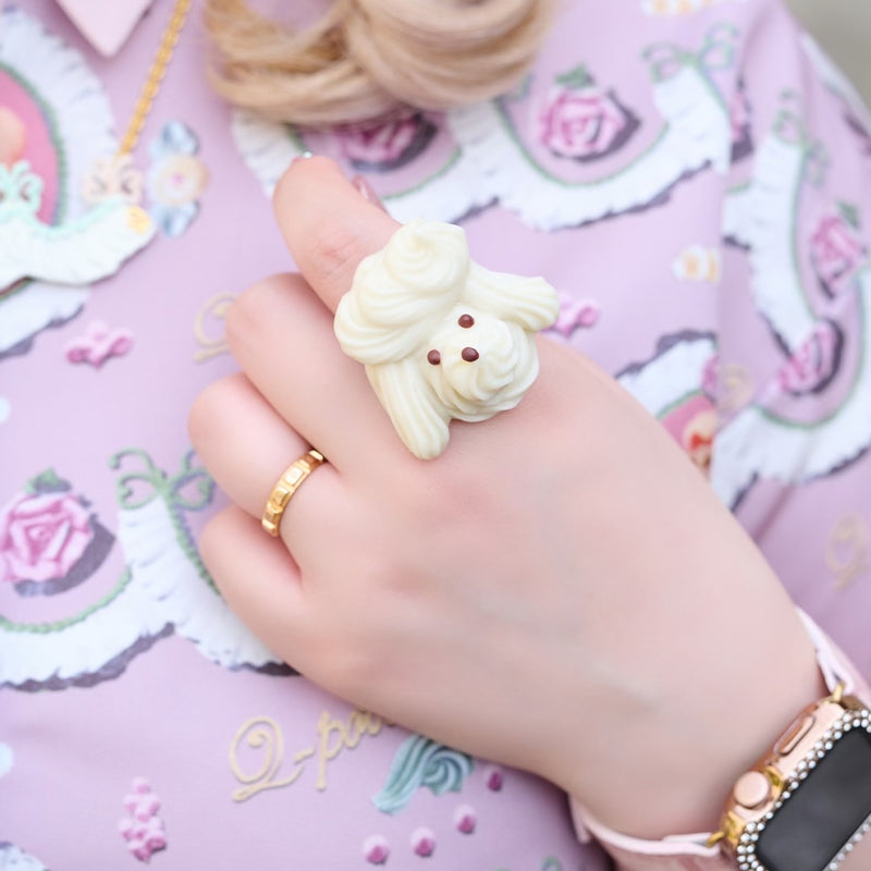 Poodle Meringue Ring (Milk)【Japan Jewelry】