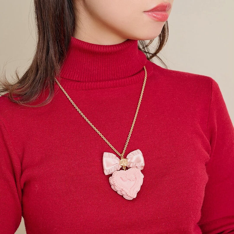 Sweet Dreamy Strawberry Cake Necklace【Japan Jewelry】