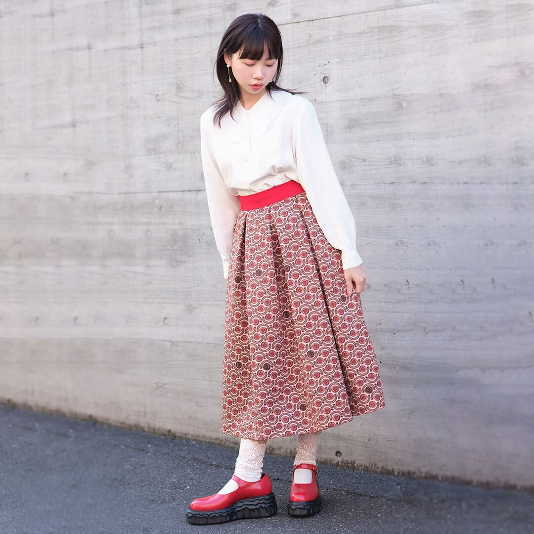 Jam Tomorrow Flare Skirt (Pink)【Japan Jewelry】