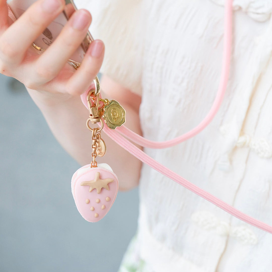 The Strawberry Macaron Bag Charm (Pink)【Japan Jewelry】 – Japan