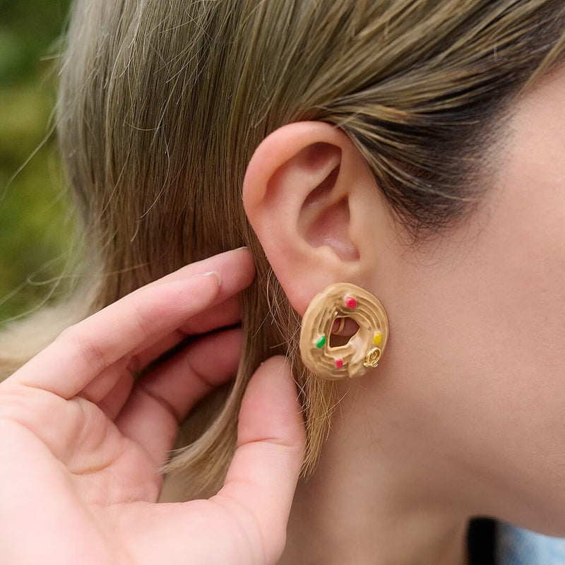 Ring Jam Cookie Clip-On Earring (1 Piece)【Japan Jewelry】