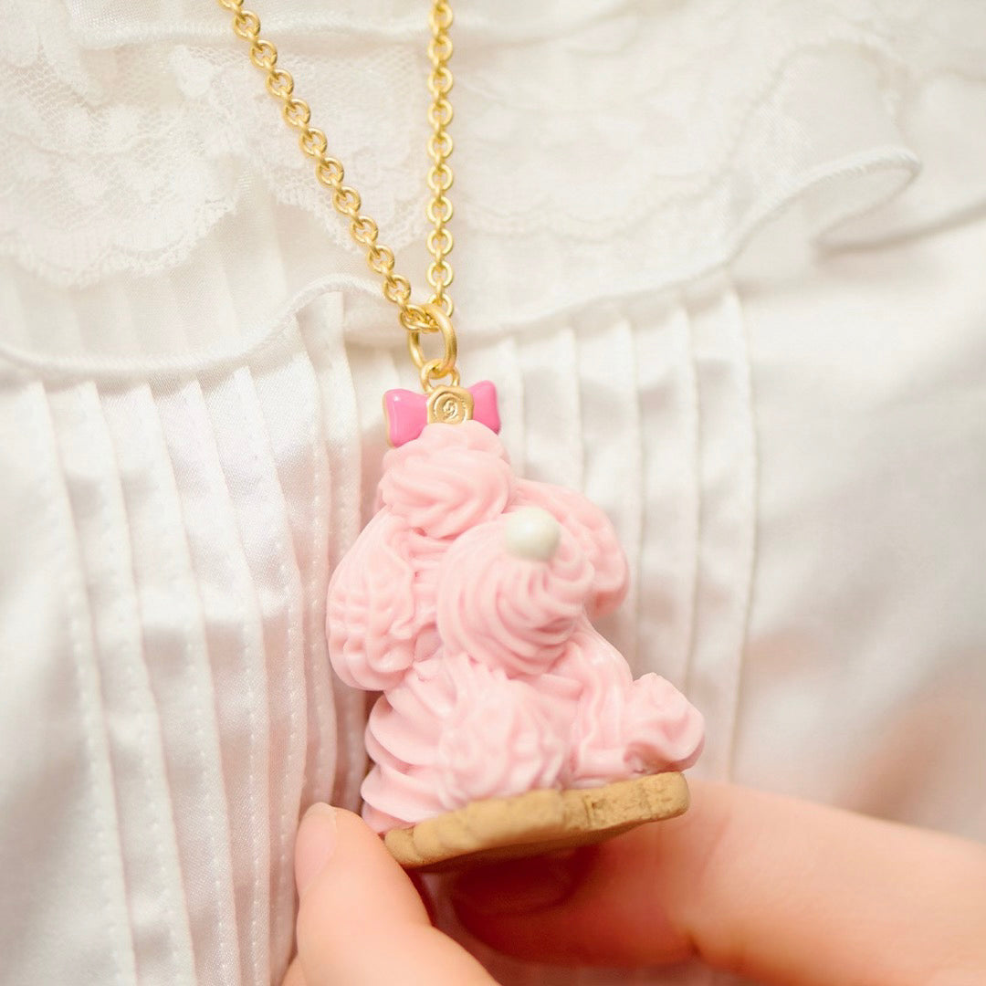Poodle Cake Necklace (Strawberry)【Japan Jewelry】