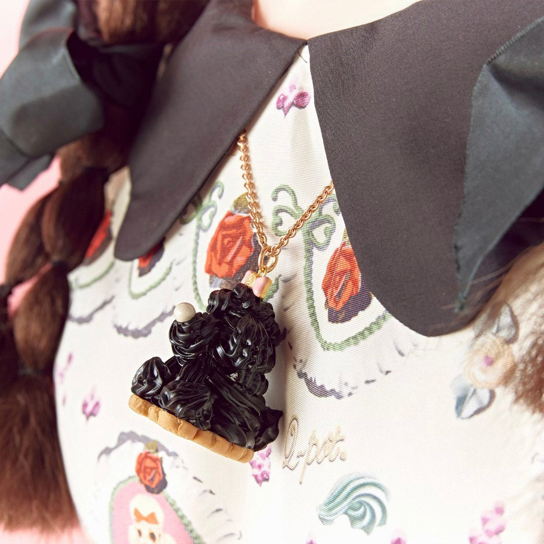 Poodle Cake Necklace (Sesame)【Japan Jewelry】