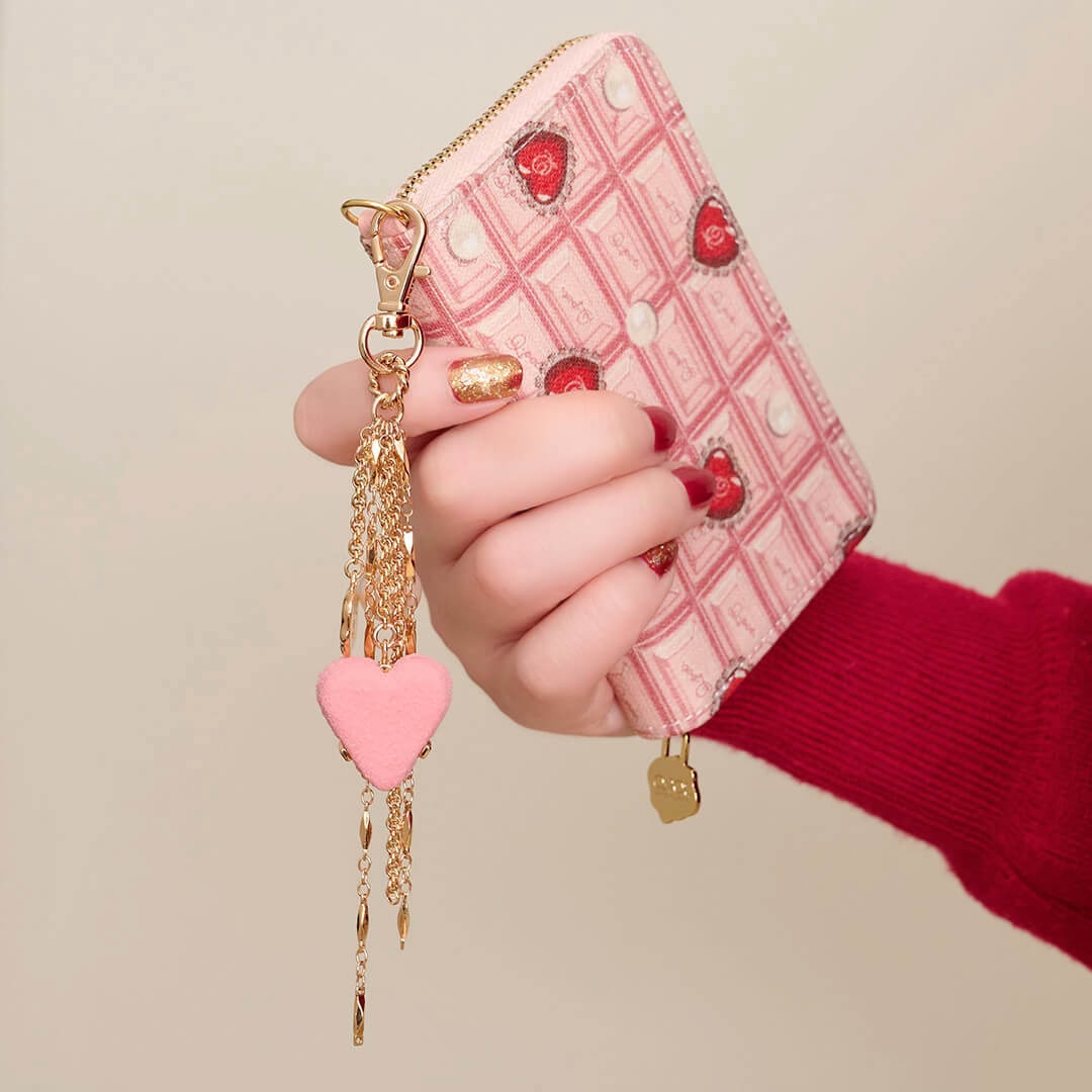 Pink Petit Luxe Heart Chocolat Bag Charm【Japan Jewelry】