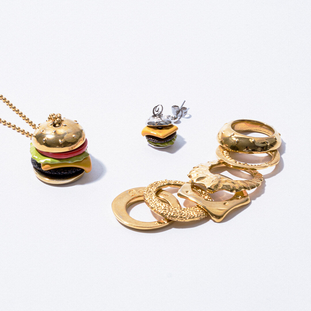 Burger Ring (Gold)【Japan Jewelry】