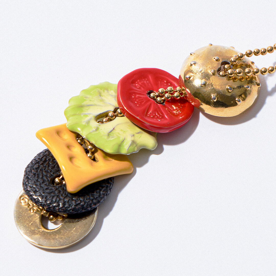 Meat Burger Charm【Japan Jewelry】