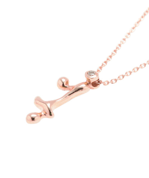 【10K Gold】Melty Number Necklace【Japan Jewelry】