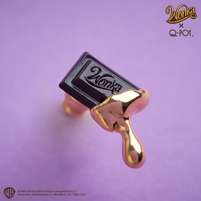 【Wonka × Q-pot. collaboration】Melty Chocolate Pierced Earring (1 Piece)【Japan Jewelry】
