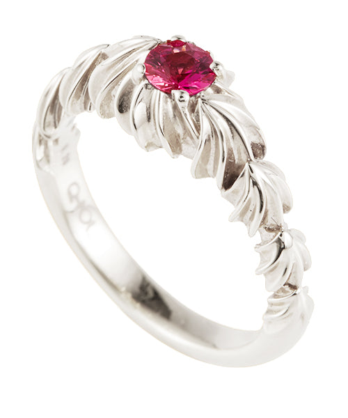【18K Gold / Order Jewelry】Secret Sugar & Whipped Cream Ruby Ring【Japan Jewelry】