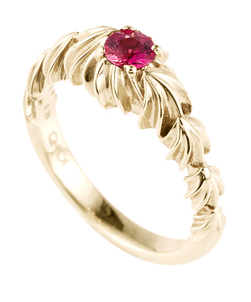 【18K Gold / Order Jewelry】Secret Sugar & Whipped Cream Ruby Ring【Japan Jewelry】