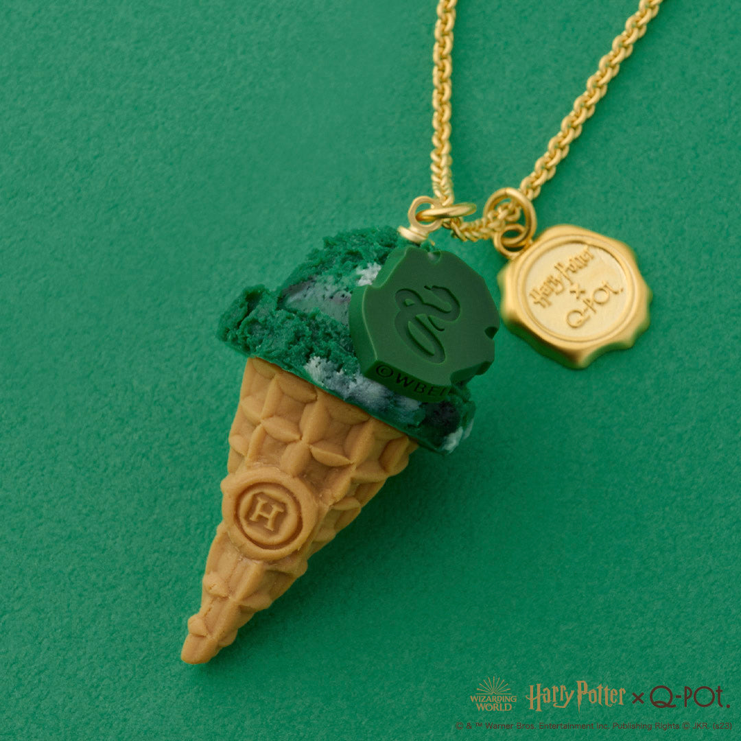 【Harry Potter × Qpot. collaboration】Slytherin Ice Cream Necklace【Japa Japan Jewelry Brand Q