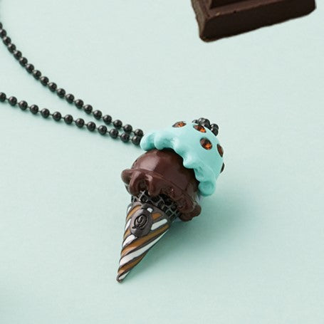 ★ICE CREAM SET★Rich Mint & Chocolate Ice Cream Necklace