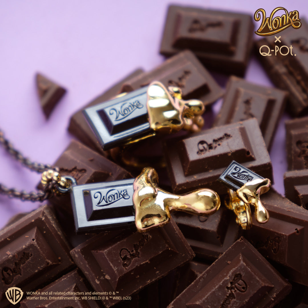 【Wonka × Q-pot. collaboration】Melty Chocolate Clip-On Earring (1 Piece)【Japan Jewelry】