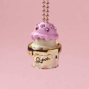 Topping Ice Cream Charm (Strawberry Milk)【Japan Jewelry】