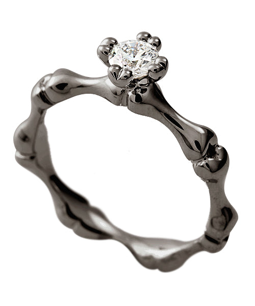 【18K Gold / Order Jewelry】Eternal Bone Diamond Ring【Japan Jewelry】