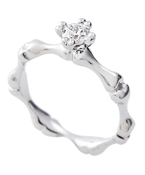 【18K Gold / Order Jewelry】Eternal Bone Diamond Ring【Japan Jewelry】