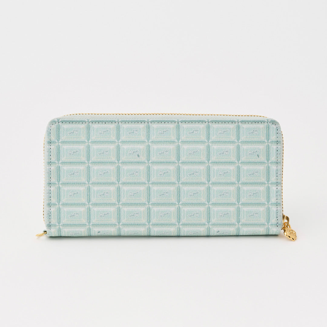 Mint Chocolate Zip Around Leather Long Wallet【Japan Jewelry】