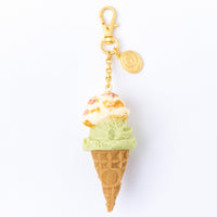 Sea Salt Caramel & Pistachio Double Ice Cream Bag Charm【Japan Jewelry】
