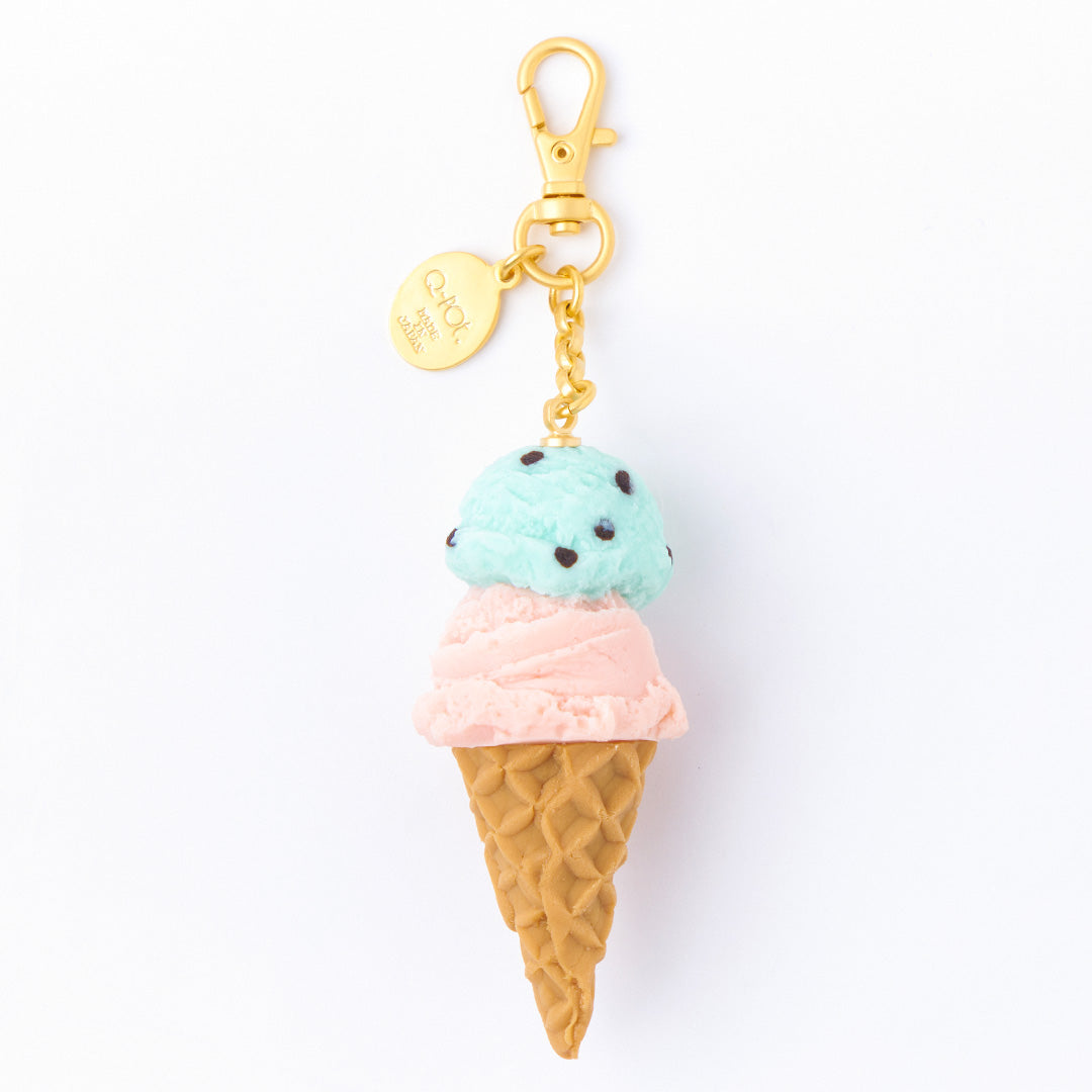 Mint Chocolate & Strawberry Double Ice Cream Bag Charm【Japan Jewelry】