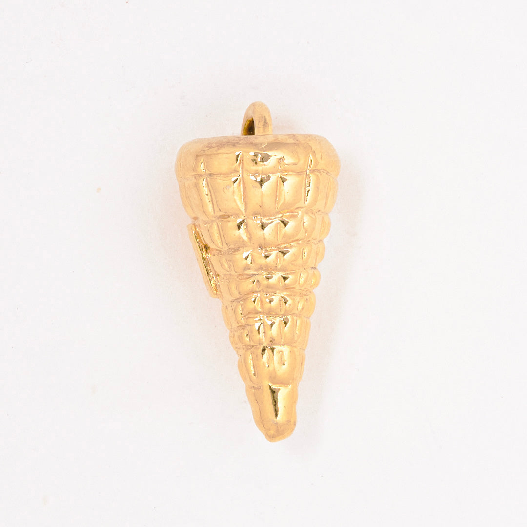 Waffle Cone Charm (Gold)【Japan Jewelry】