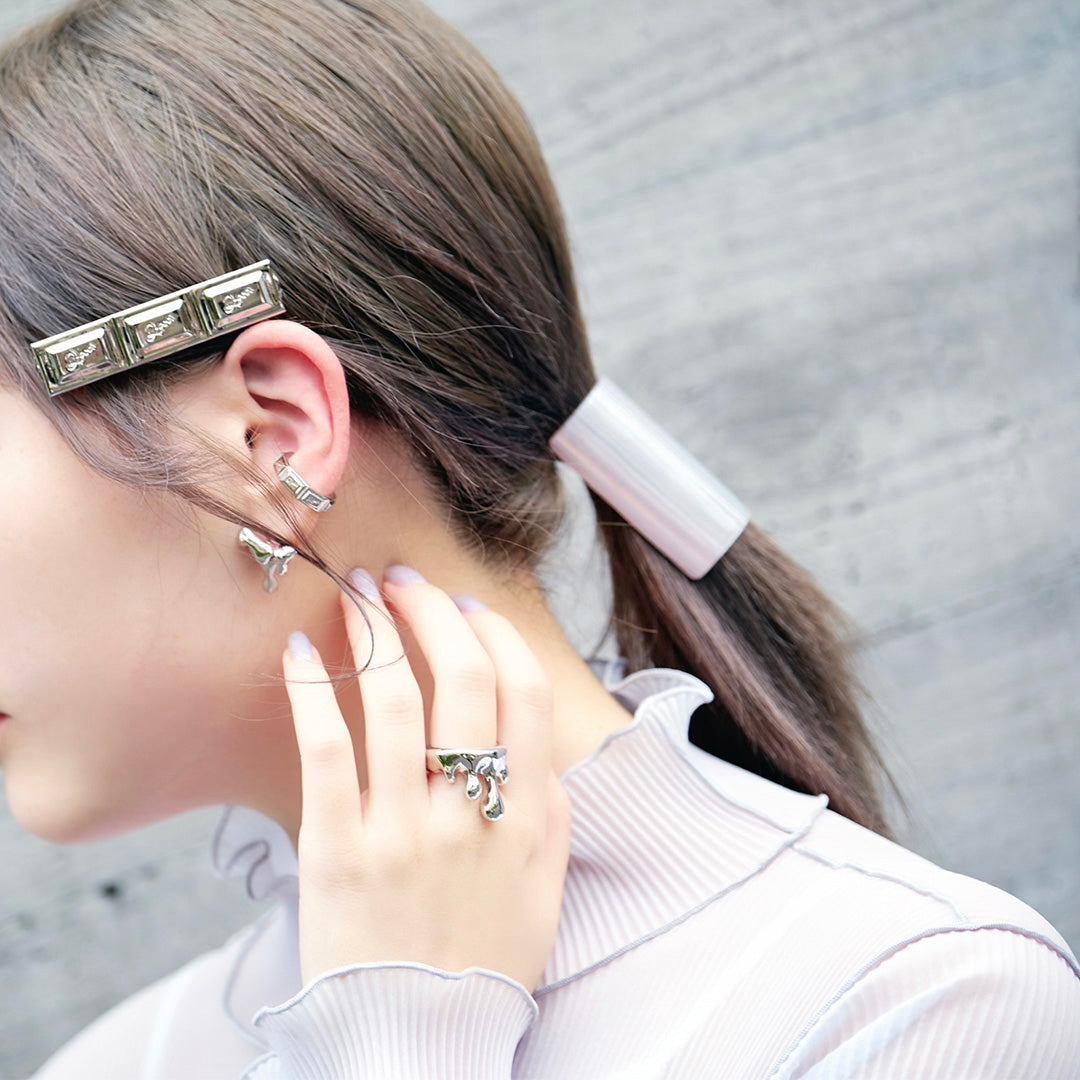 Melty Melt Pierced Earring (Silver / 1 Piece)【Japan Jewelry】
