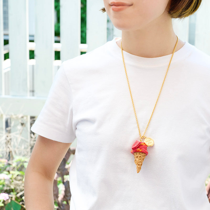 【Harry Potter × Q-pot. collaboration】Gryffindor Ice Cream Necklace【Japan Jewelry】