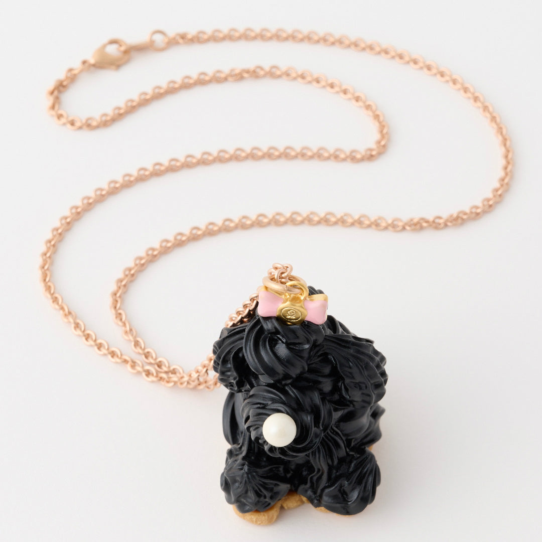 Poodle Cake Necklace (Sesame)【Japan Jewelry】