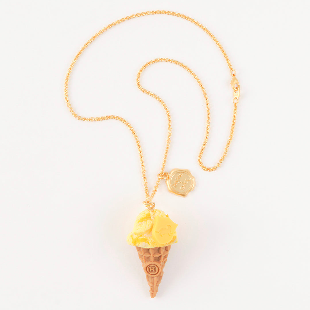 【Harry Potter × Q-pot. collaboration】Hufflepuff Ice Cream Necklace【Japan Jewelry】