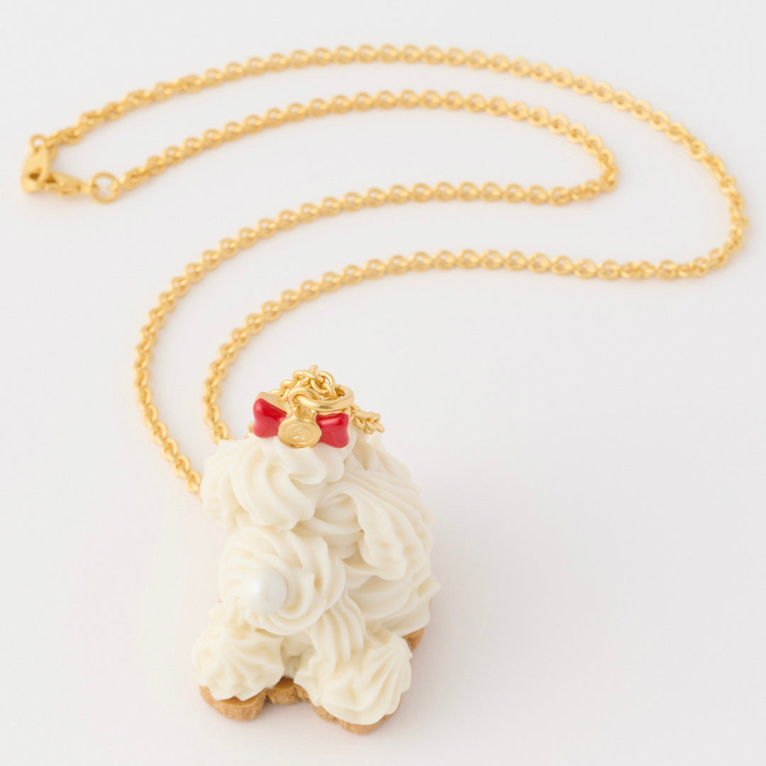 Poodle Cake Necklace (Milk)【Japan Jewelry】