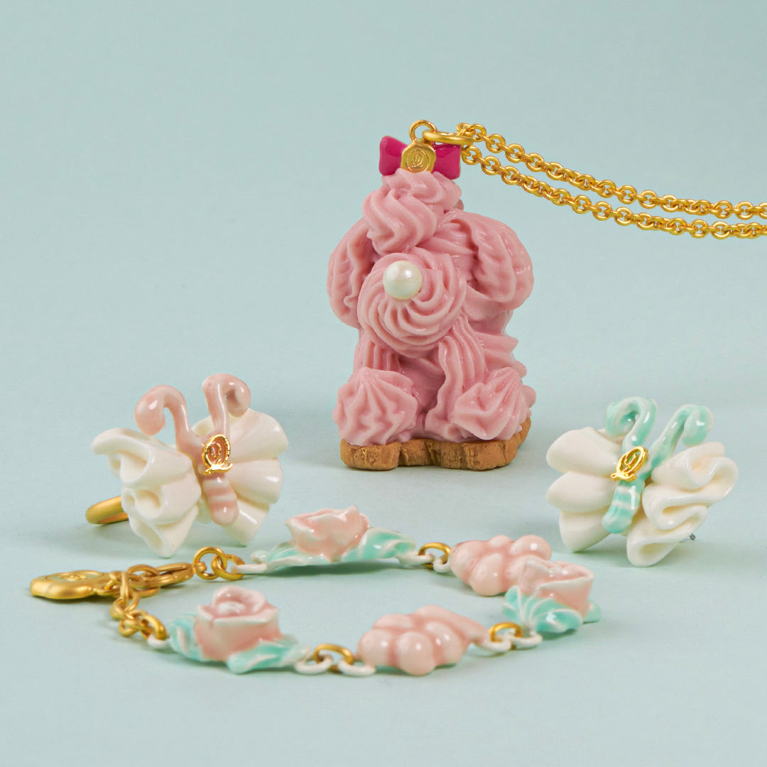 Poodle Cake Necklace (Strawberry)【Japan Jewelry】